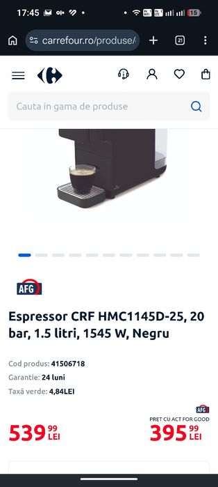 Espressor 3in1 Carrefour Home