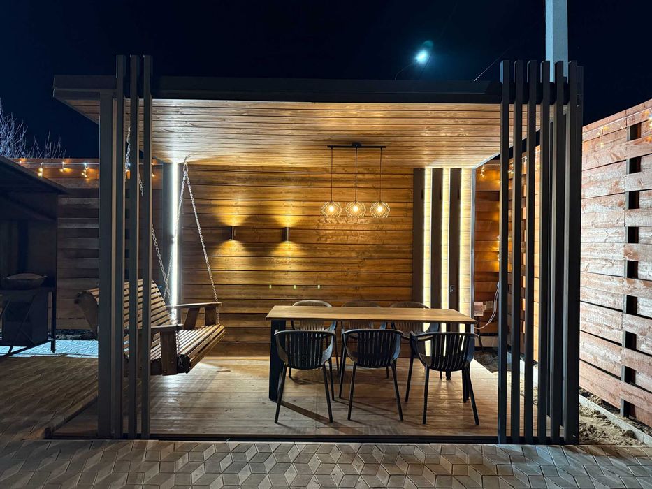 Дом в стиле A-frame (приватная територия)