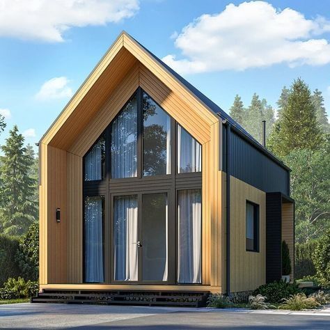 Vand, cabana din lemn, cabană A-Frame, sau model scandinav