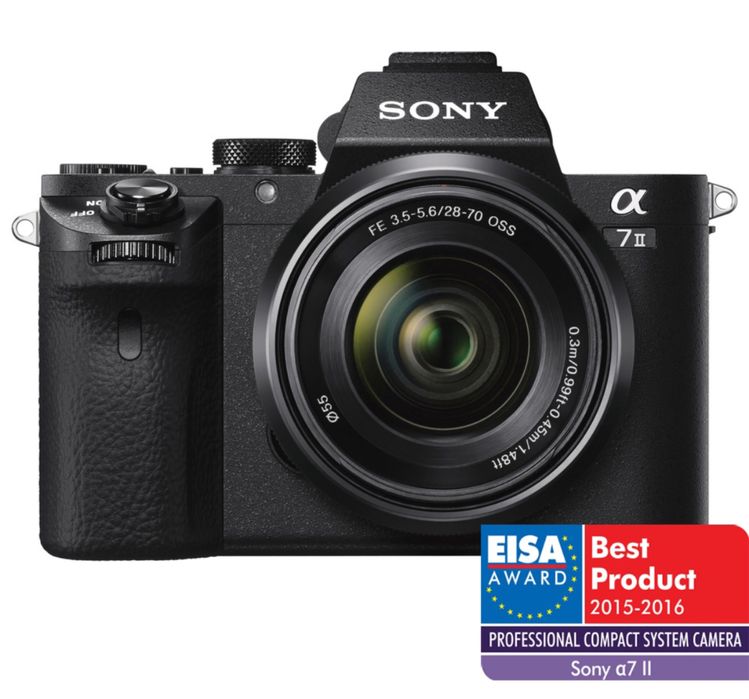 Aparat foto Mirrorless Sony Alpha A7 II 24.3 MP Full-Frame + Obiectiv SEL2870 28-70mm - Garantie