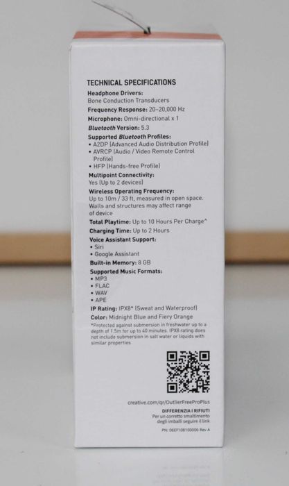 Слушалки Creative Outlier Free Pro +