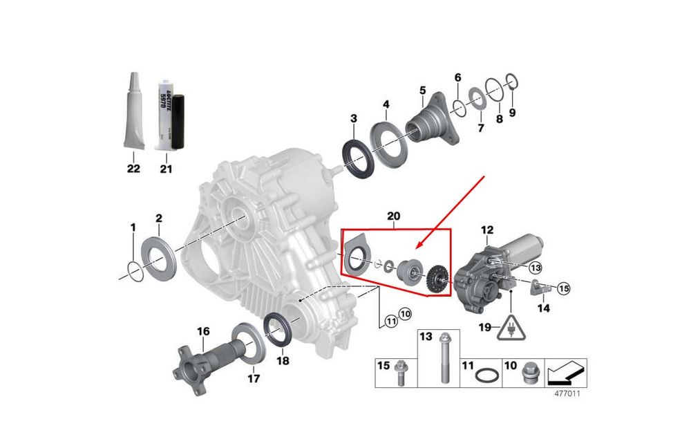 Ремонтен Комплект За Раздатъчна Кутия, Bmw, X3 E83, X5 E53 E70 E71 E90