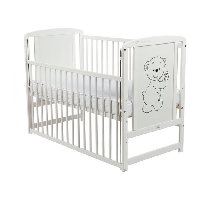 Patut 120x 60cm cadru lemn + saltea bebelusi + babynest