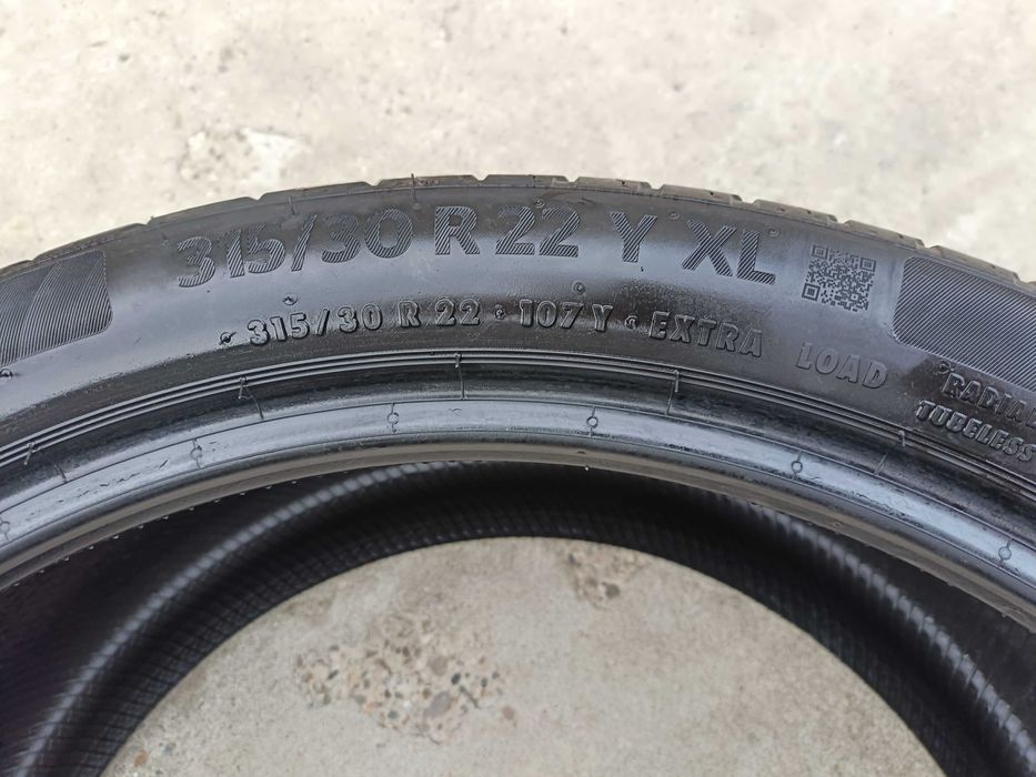 Doua anvelope de vara 315 30 22 continental ecocontact 6 dot 2022