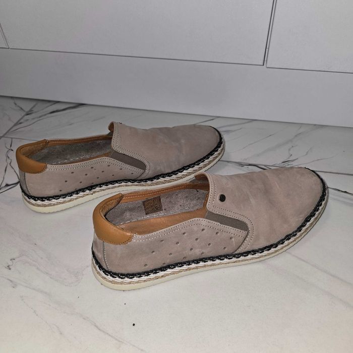 Мъжки Мокасини ТЕОДОР от Естествен Велур 42 номер