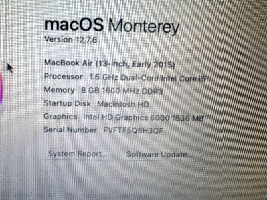 Apple MacBook Air 13” 2015 – 8GB RAM 256GB SSD