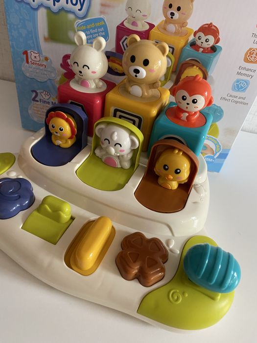 Изскачащи животни, бебешка играчка