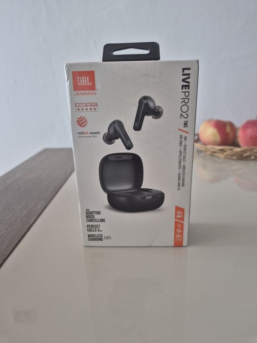 Casti audio in-ear JBL Live Pro 2, True Wireless, Noise Cancelling, 6 Microfoane,Touch Control, IPX5, Negru
