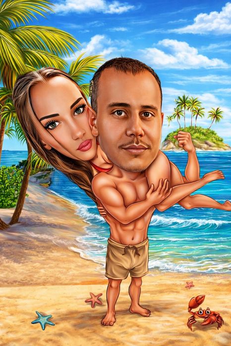 Карикатура с рамка подарък!