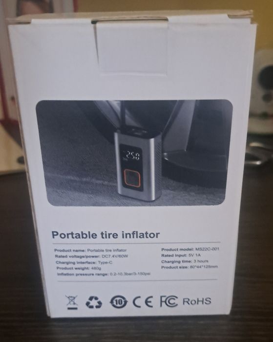 Compresor auto portabil nou