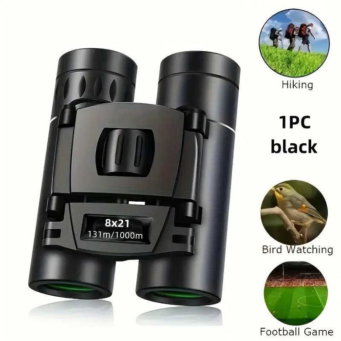 Binoclu cu zoom HD de 8x21 131m/1000m turism camping vanatoare pescuit 1000m husa snur carpa Binoclu armata verde 20 lei