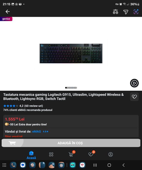 Tastatura Logitech  G 915