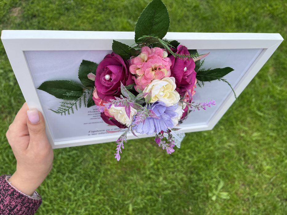 3D рамка с цветя