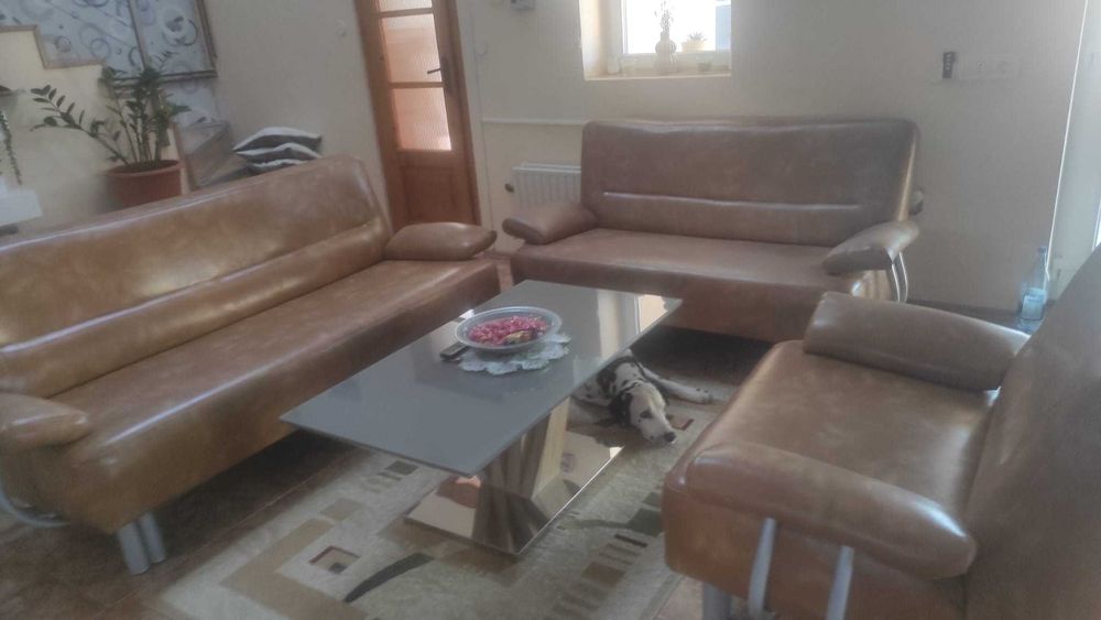 Vand set canapele piele 3-2-1