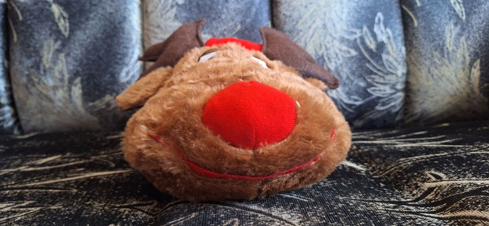 Плюшени коледни домашни пантофи