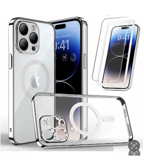 Iphone 14/15/16E/17/PLUS/PRO/MAX/AIR Husa Glitt Magsafe + Folie Sticla