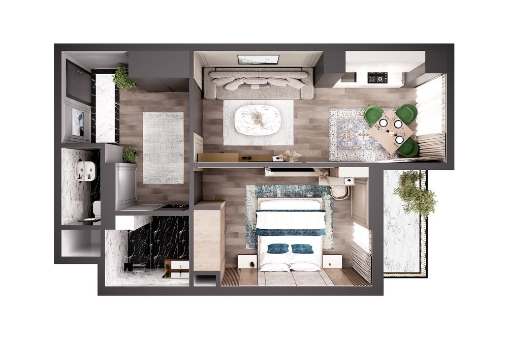 Продаётся квартира 2/14/16 ЖК "Vegas Tower", 56м2