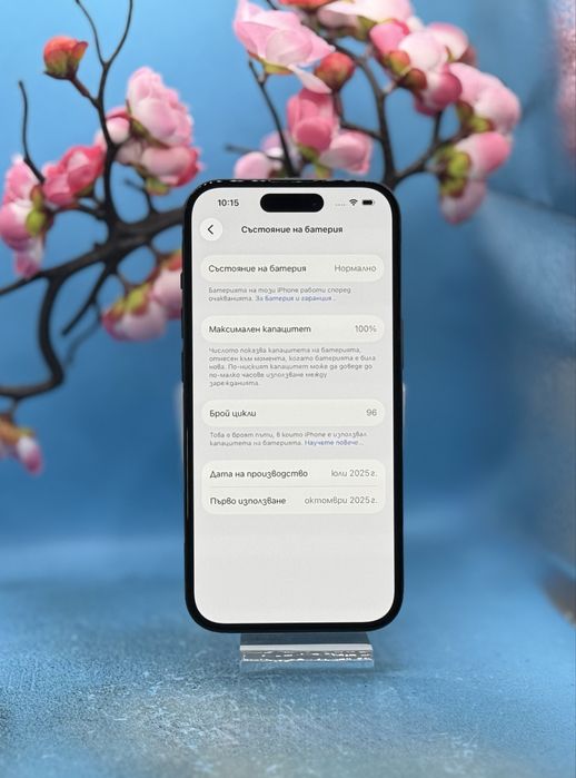 ГАРАНЦИОНЕН!!! Apple iPhone 15, 256GB, 5G, Black