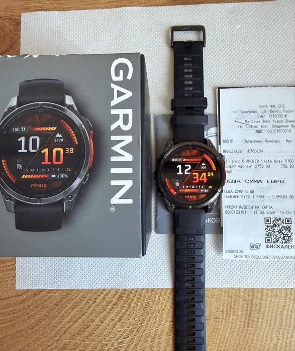 GARMIN Fenix 8, 47mm, Amoled, Нов, 2 г. БГ гаранция!