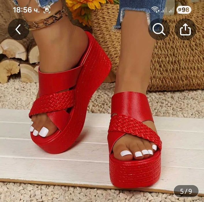 Дамски обувки платформа 39