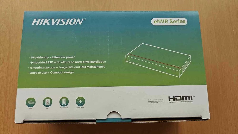 NVR PoE cu SSD 1 TB inclus, 8 porturi POE Hikvision 4MP DS-E08NI-Q1/8P nou sigilat