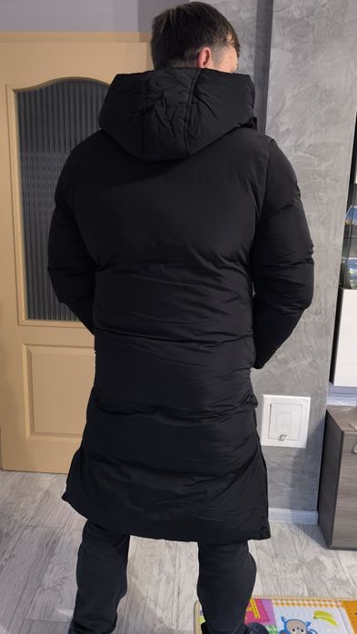Ново мъжко дълго зимно яке – черно, размер XL