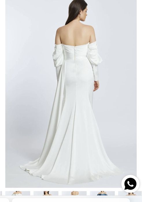 Rochie alba satin