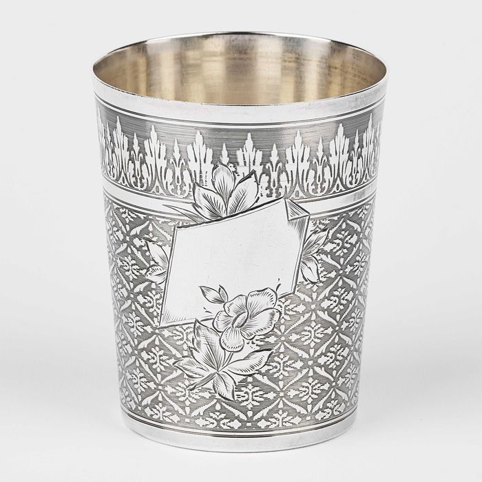 Pahar din argint 950-Franta cca 1880-330 ml-argintart.ro