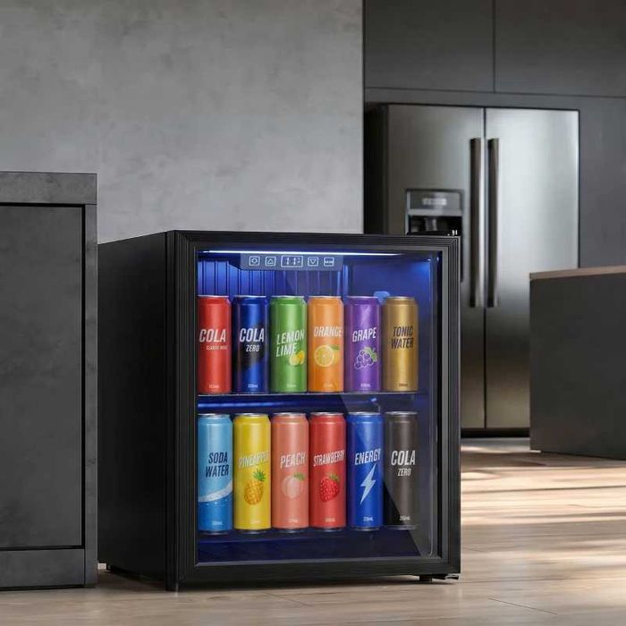 Хладилник за напитки HOMCOM 50L, охладител за 48 кутии