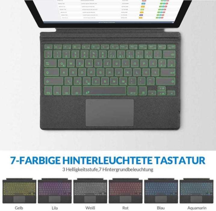 Tastatură Rii Surface pt Surface Pro 7 Pl/Pro 7 / Pro 6 / Pro 5 / Pro4