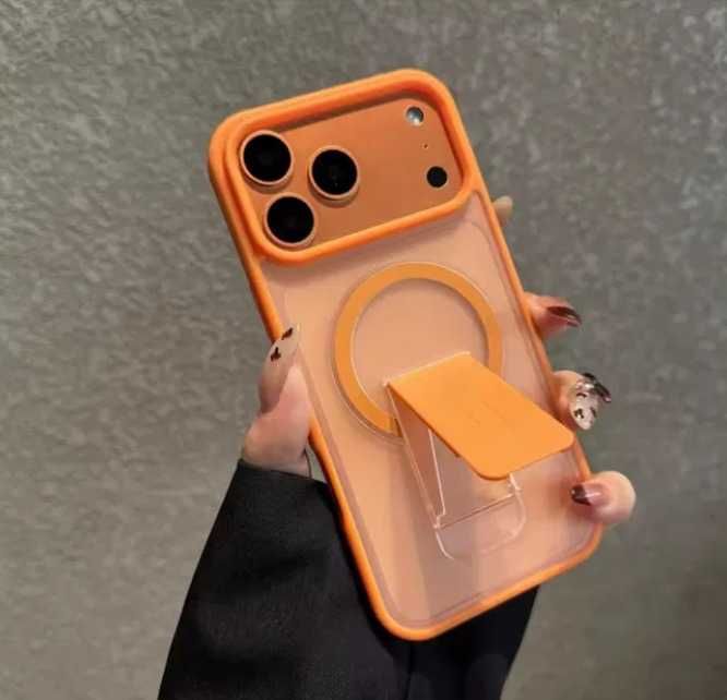 Husa de protectie cu MagSafe si Suport Birou Pliabil pentru iPhone 16 Pro