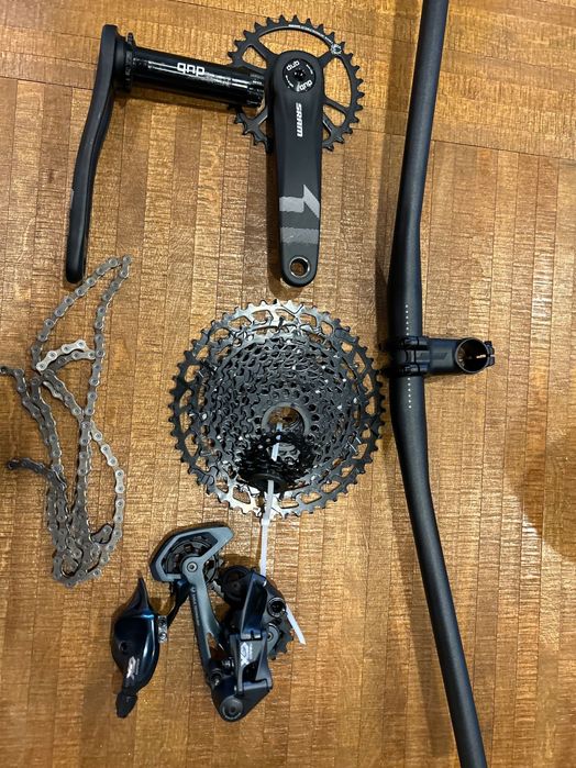Angrenaj SRAM GX Eagle nou si ghidon Specialized cu pipa