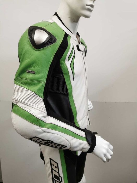 Costum moto piele BUSE cu cocoașă mărime 50