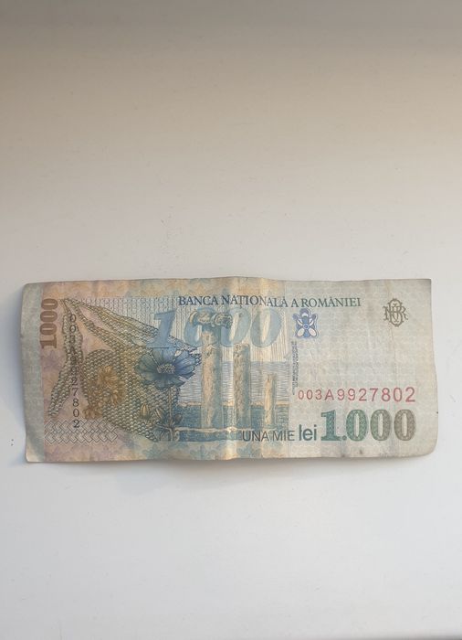 Bancnota 1000lei Mihai Eminescu 1998 serie A