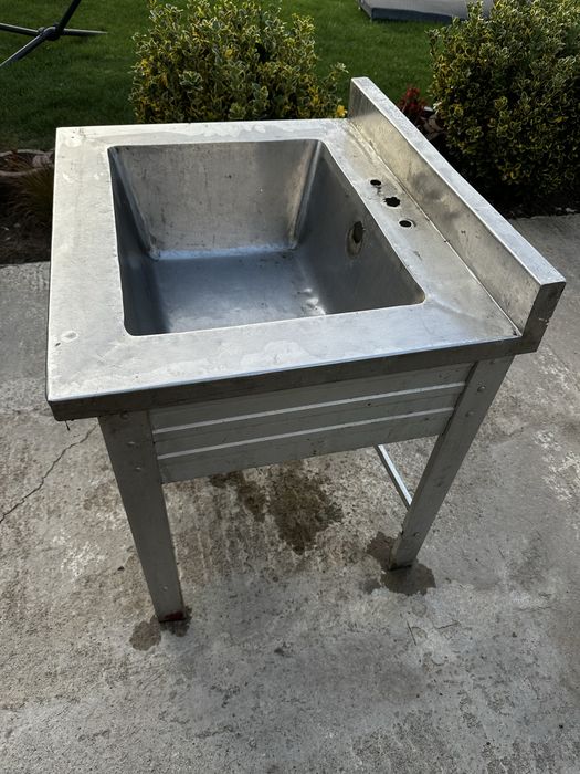 Chiuveta lavoar vechi inox cu masa aluminiu