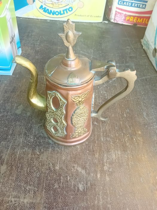 Медна масивна кана,уникан