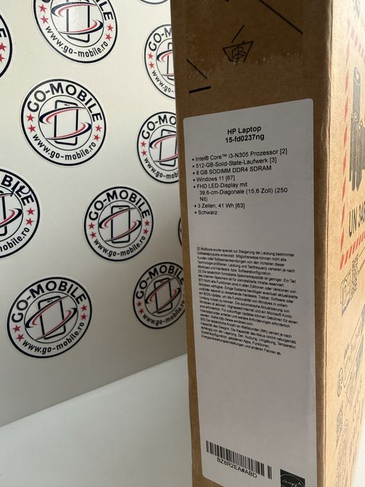 Laptop HP 15”6 - FHD - 8GB DDR4 - 512GB - Intel UHD - Sigilat-Garantie