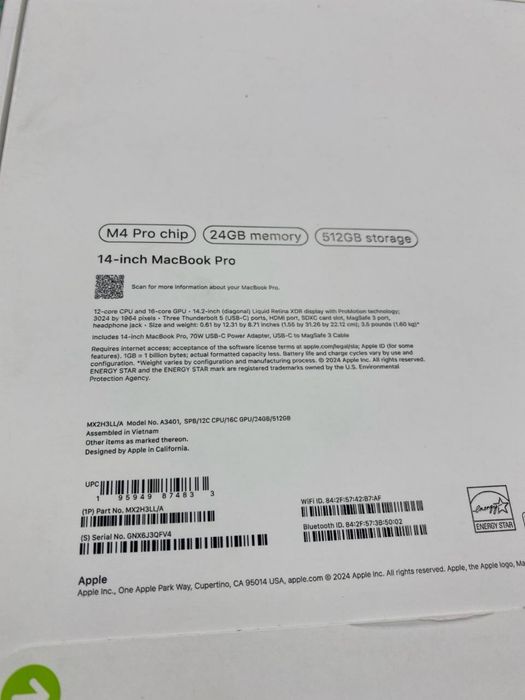 MacBook Pro 14  M4 Pro 24/512 New