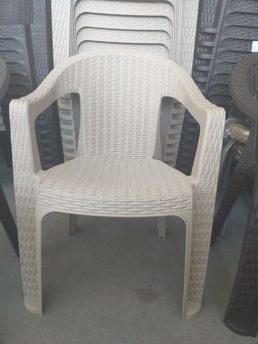 Vand scaune de terasă ratan cu antracit