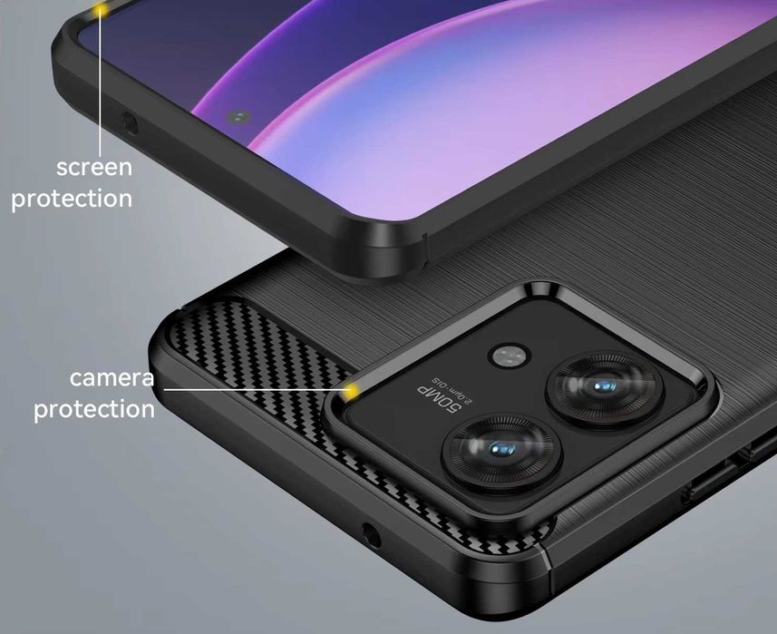 Motorola Edge 50 Fusion / Pro / Ultra - Удароустойчив Кейс Гръб CARBON