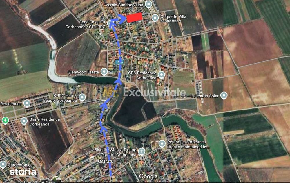 Teren pentru constructie casa în Ostratu-Corbeanca,  utilitati pe tere