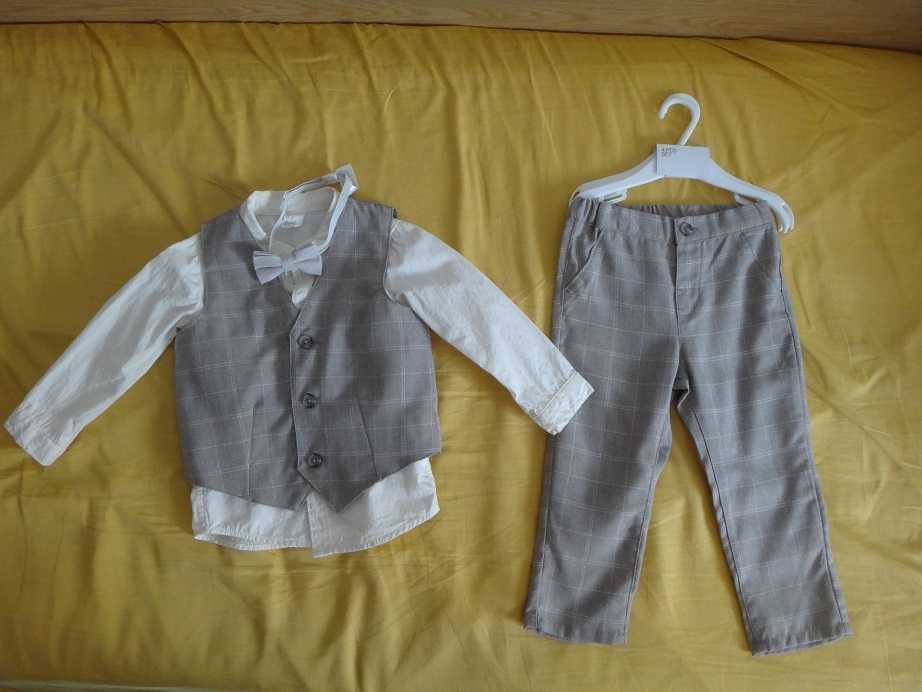 H&M Официален кариран комплект от 4 части, размер 92, за 2 годишно