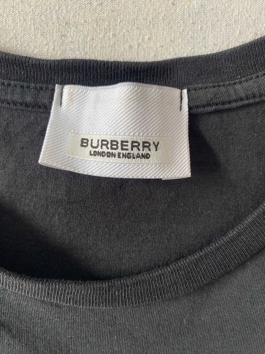 Дамска черна тениска с мече BURBERRY
