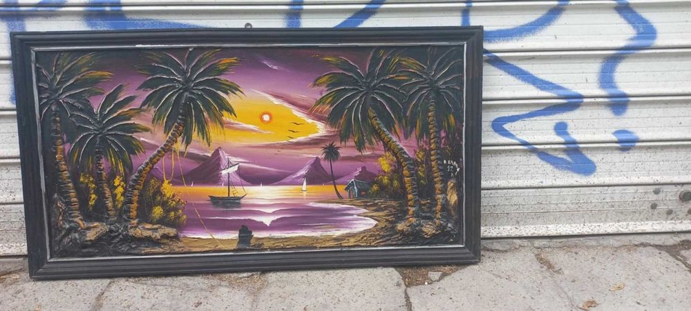 Картина от Бали, Индонезия и Картина на В. Славчев