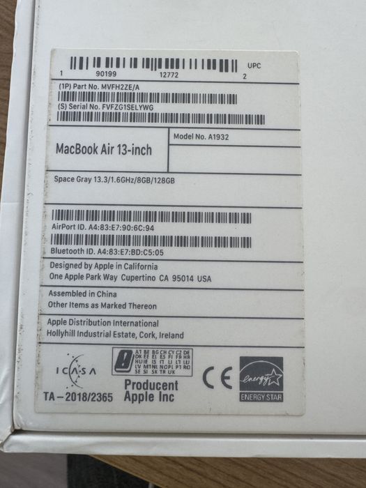 MacBook AIR 13”Retina