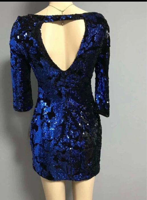 Rochie de seara, Zara, cu paiete cu efect cameleon