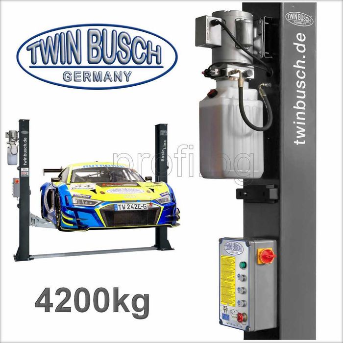 Подемник 4.2t BASIC LINE Grey TWIN BUSCH с електромагнитно отключване