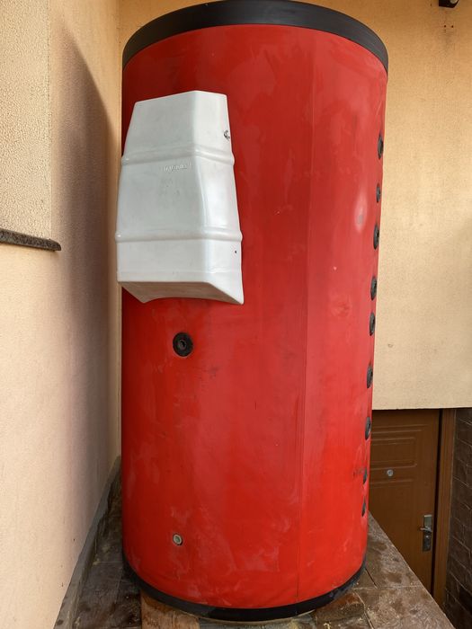 Puffer 1000 litri din otel cu izolatie,cu 2 schimbatoare de caldura