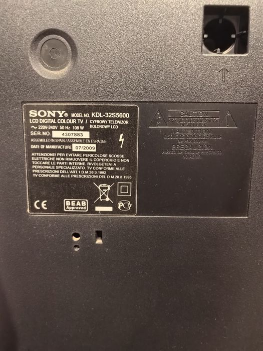 Телевизор Sony Bravia модел KDL-32S5600