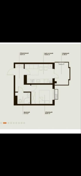 Срочно продаётся 1в2 комн квартира в миробадском районе